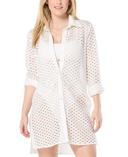 Women's Crochet Tunic Swim Cover-Up