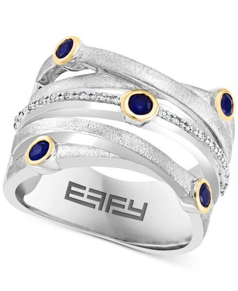 Кольцо EFFY Sapphire & Diamond Statement in Silver&Gold