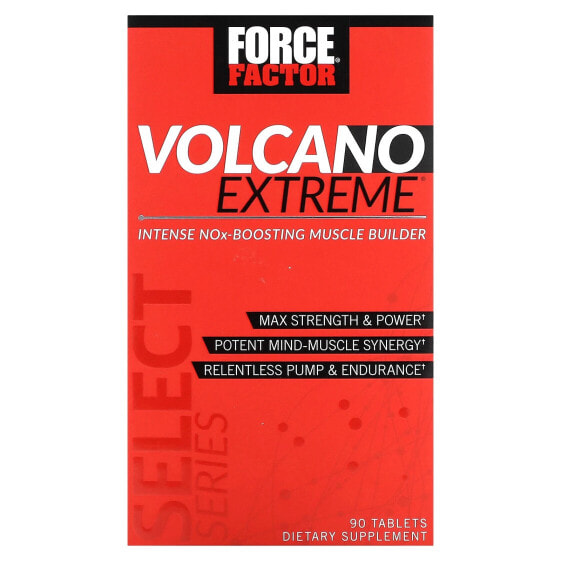 Force Factor, Volcano Extreme, средство для интенсивного наращивания мышечной массы, 90 таблеток