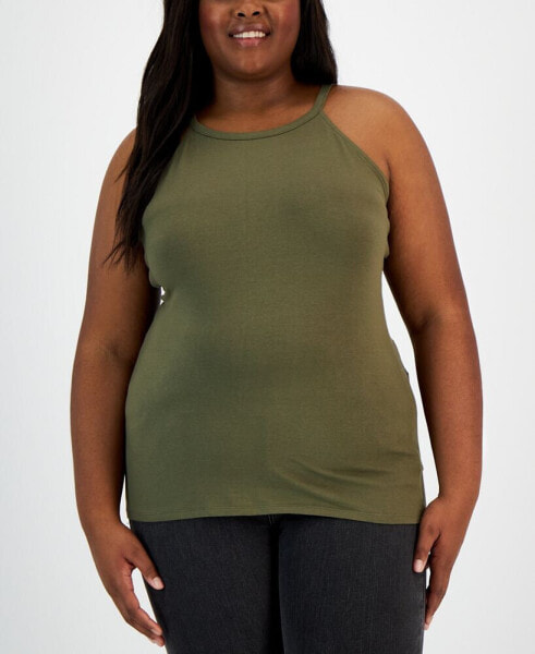 Trendy Plus Size Halter Tank Top