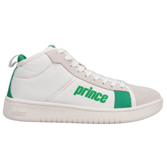 Prince Vintage Cup Baseline High Top Mens Green, White Sneakers Casual Shoes PD