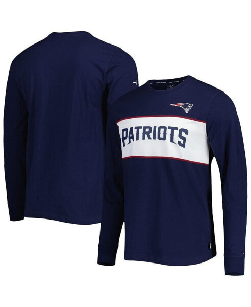 Men's Navy New England Patriots Peter Team Long Sleeve T-shirt