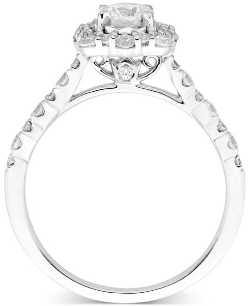 Diamond Halo Bridal Set (1 ct. t.w.) in 14k White Gold