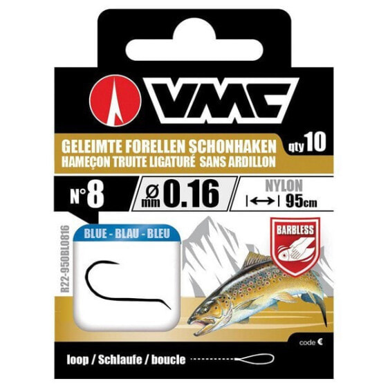 VMC Trout Ligature Barbless Tied Hook 0.250 mm