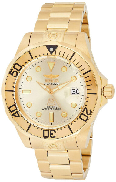 Invicta Men's 3051 Pro Diver Analog Display Automatic Self Wind Gold Watch
