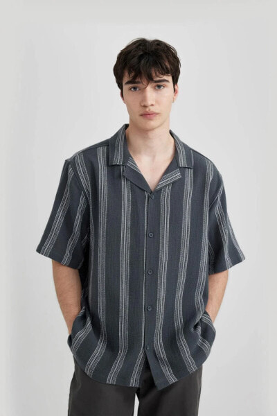 Рубашка мужская Defacto Relax Fit полосатая модель B6563ax24sm
