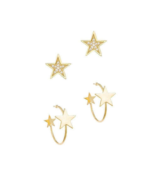 Star Power Stud and Hoop Set of 2