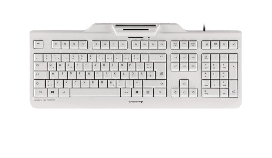 Cherry KC 1000 SC - Keyboard - 105 keys QWERTZ - Gray, White