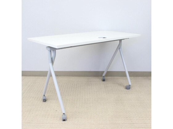 Boss 48 Inch Flip Top Training Table, White