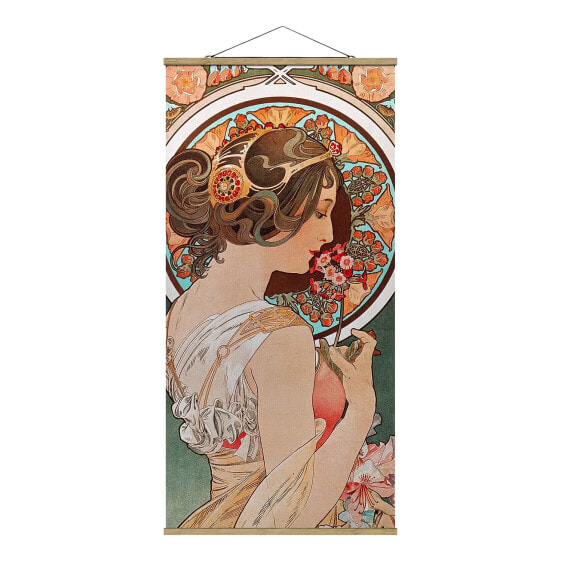 Stoffbild Alfons Mucha Schüsselblume