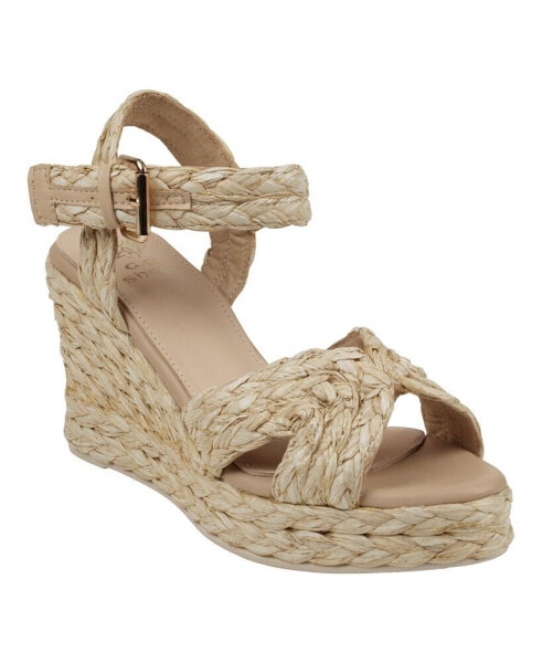 Women's Maya Raffia Platform Wedge Sandals