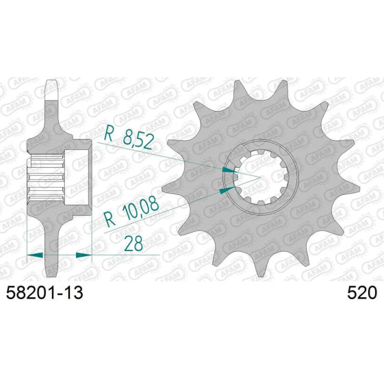 AFAM 58201 front sprocket