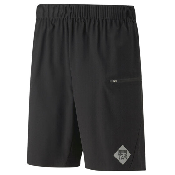 Puma P.A.M. X Trail Running Shorts Mens Black Casual Athletic Bottoms 53881401