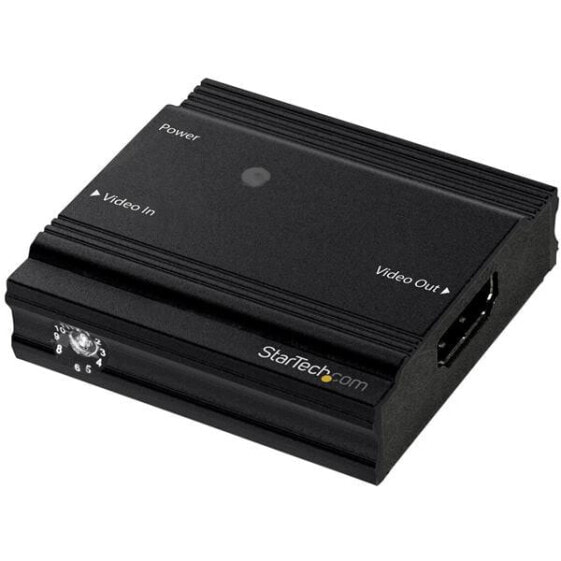 StarTech.com HDMI Signal Booster - HDMI Extender - 4K 60Hz - 3840 x 2160 pixels - AV repeater - 35 m - Black - HDCP