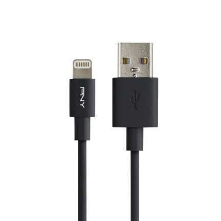 PNY C-UA-LN-K01-04 - 1.2 m - Lightning - USB A - Black - Straight - Straight