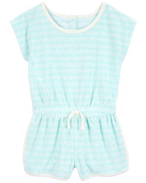 Baby Striped Terry Romper 12M