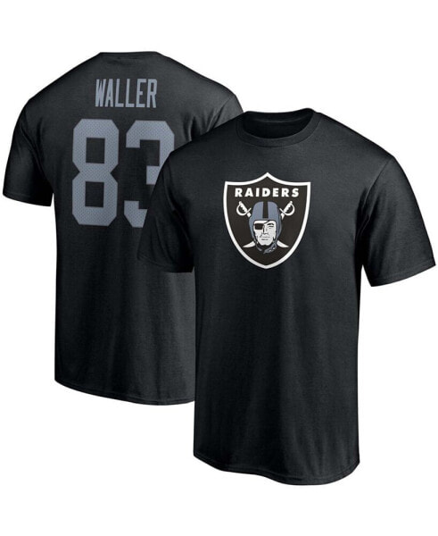 Men's Darren Waller Black Las Vegas Raiders Player Icon Name and Number T-shirt