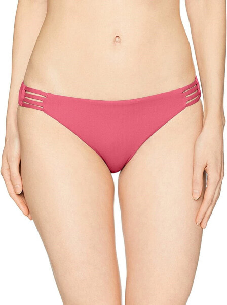 Roxy Women's 243122 Solid Softly Love 70s Bikini Bottom Pink Swimwear Size S
