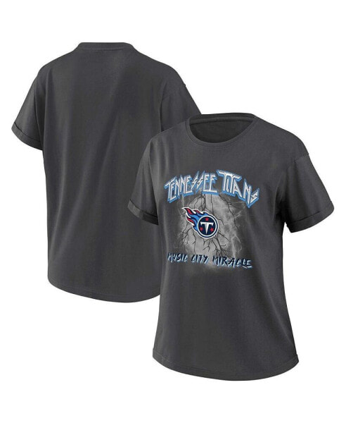 Women's Charcoal Tennessee Titans Boyfriend T-shirt