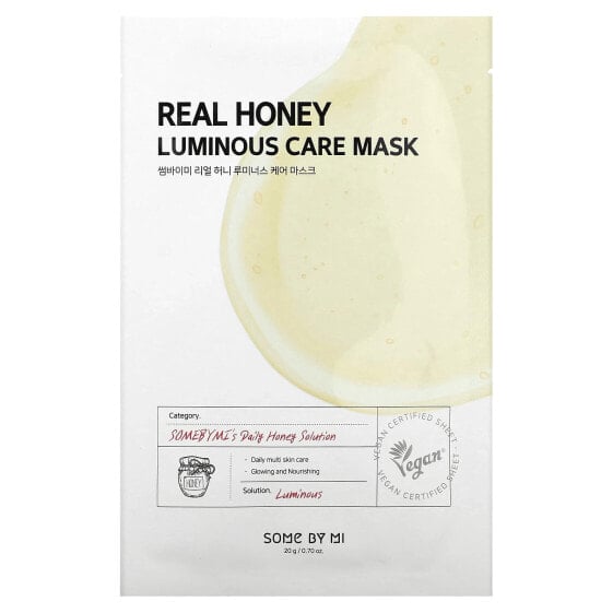 Real Honey, Luminous Care Beauty Mask, 1 Sheet, 0.70 oz (20 g)