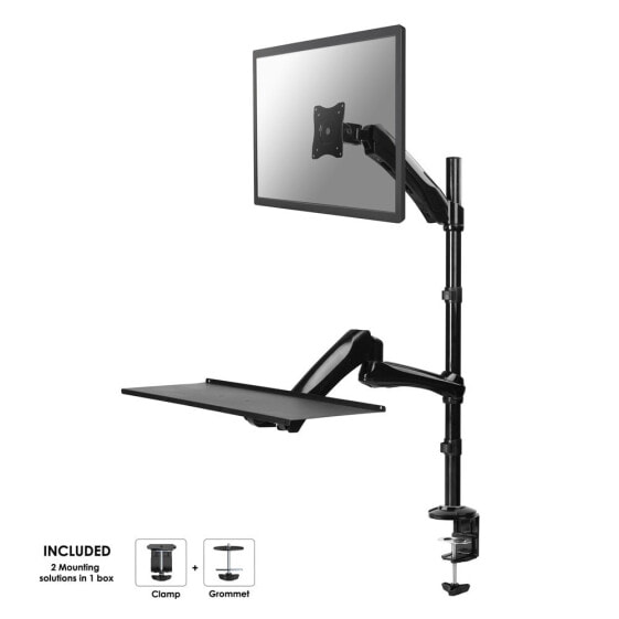 Кронштейн NewStar monitor arm desk mount Clamp/Bolt-through 9 kg 25.4 cm (10") 68.6 cm (27") 100 x 100 mm Black