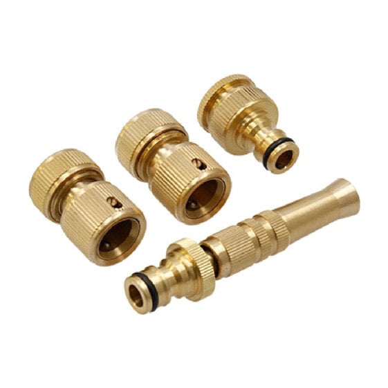 Joint Ferrestock 3/4" H 3/4" - M 1/2" Brass Hose 13 mm (4 Pieces)