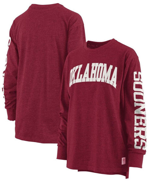 Women's Oklahoma Sooners Two-Hit Canyon Long Sleeve T-Shirt