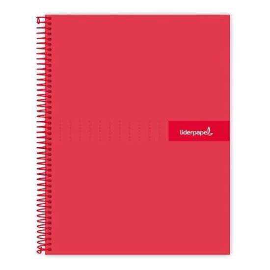 LIDERPAPEL Spiral notebook A4 crafty lined cover 80h 90gr square 4 mm with margin