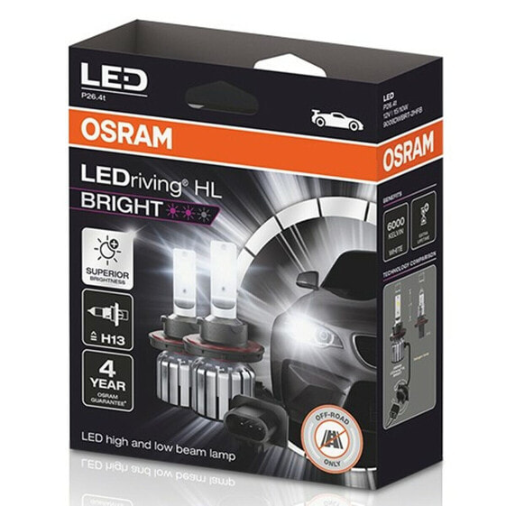 Лампа автомобильная Osram LEDriving HL Bright H13 15 W 12 V 6000 K