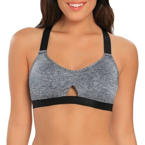 No Boundaries Bralette Womens Small Gray Adjustable Strap Racerback Sports Bra