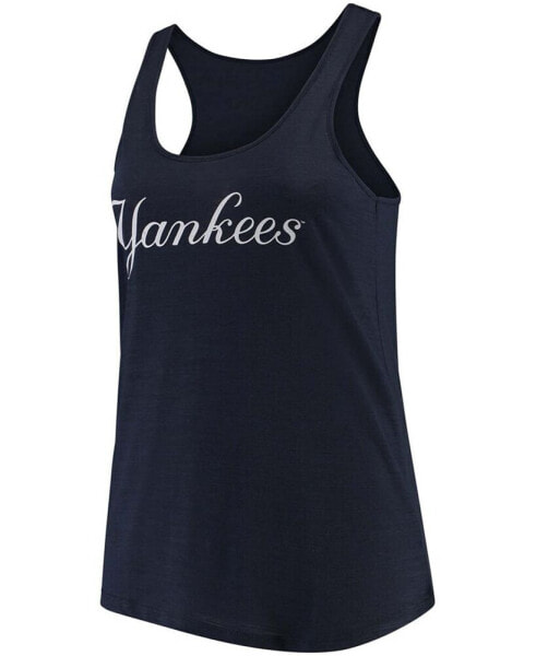 Блузка Soft As A Grape женская модель "New York Yankees" для полных нарядная "Swing For The Fences"