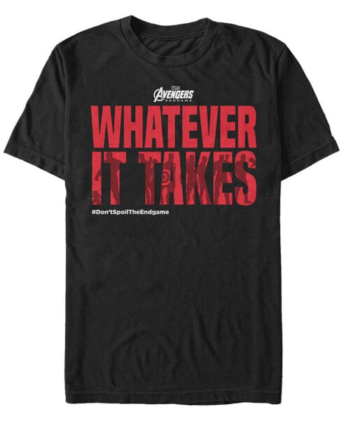 Marvel Men's Avengers Endgame Whatever It Takes Text, Short Sleeve T-shirt