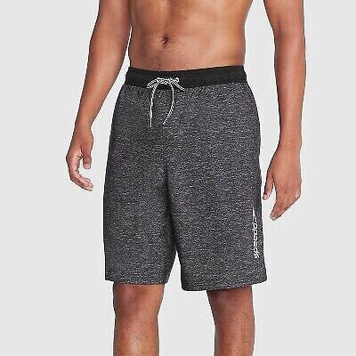 Speedo Men's 9" Solid Swim Shorts - Heathered Gray XL
