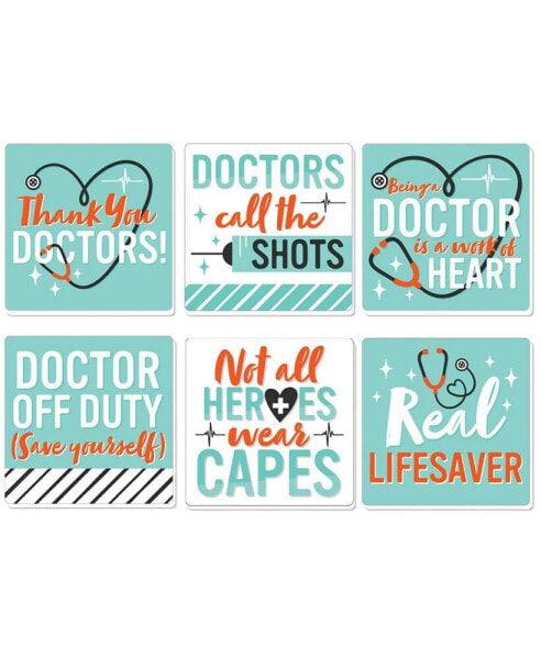Thank You Doctors - Funny Doctor Appreciation Decor - Drink Coasters - Set of 6