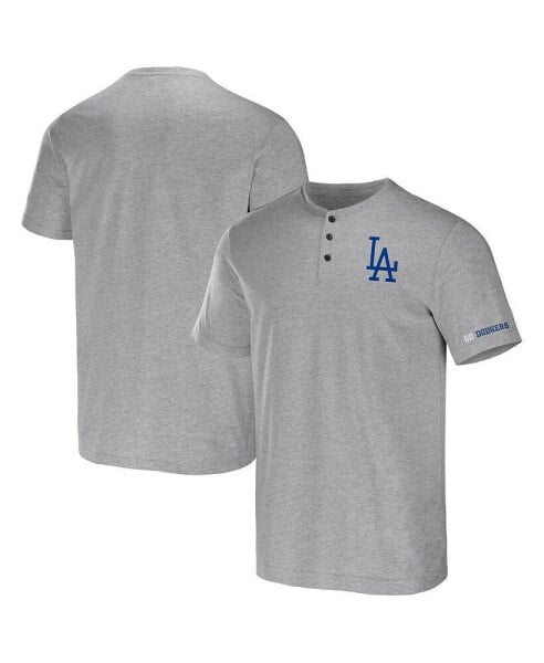 Men's Darius Rucker Collection by Heather Gray Los Angeles Dodgers Henley T-shirt