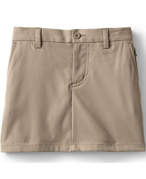 Big Girls School Uniform Active Chino Skort Top of the Knee