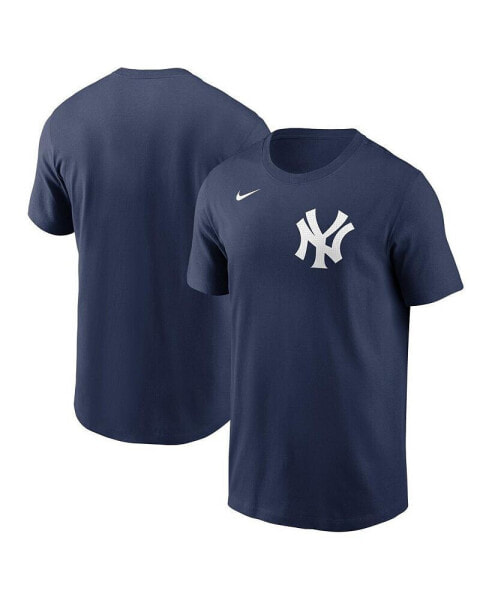 Men's Navy New York Yankees Fuse Wordmark T-shirt