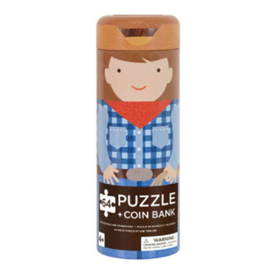 PETIT COLLAGE At The Ranch 64 Piece Tin Canister Puzzle