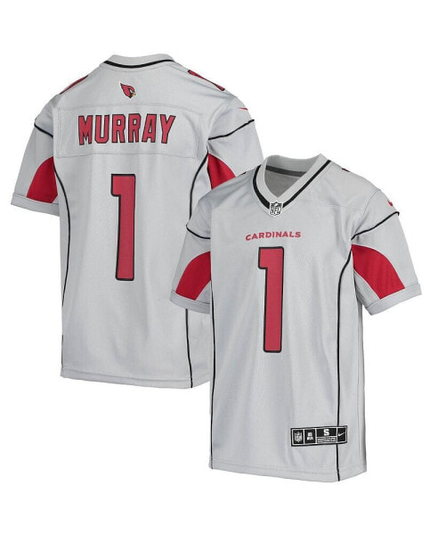 Футболка для малышей Nike Big Boys Kyler Murray Silver Arizona Cardinals Inverted Team Game Jersey