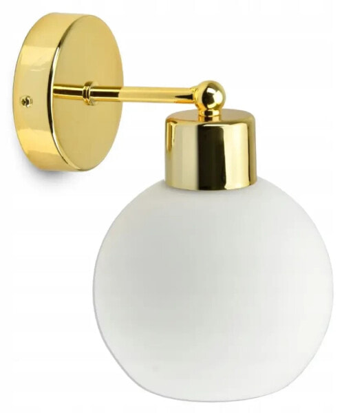 Goldene Milchglas Wandleuchte I