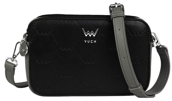 Женская сумка Vuch через плечо, декоративный логотип производителя, съемный плечевой ремень, с одним основным отделением на двух молниях, внутренняя ткань с рисунком.