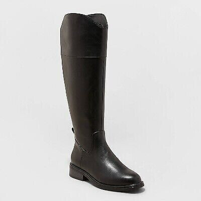 Women's Sienna Tall Dress Boots - A New Day Black 6.5