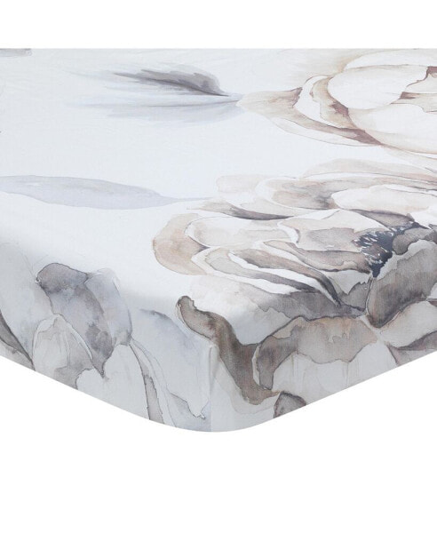 Signature Watercolor Floral Organic Cotton Fitted Crib Sheet