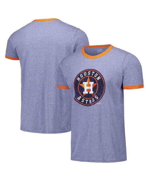 Men's Navy Houston Astros Ringer Tri-Blend T-Shirt