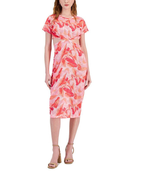 Платье пляжное женское Miken Twist-Front Midi, созданное для Macy's