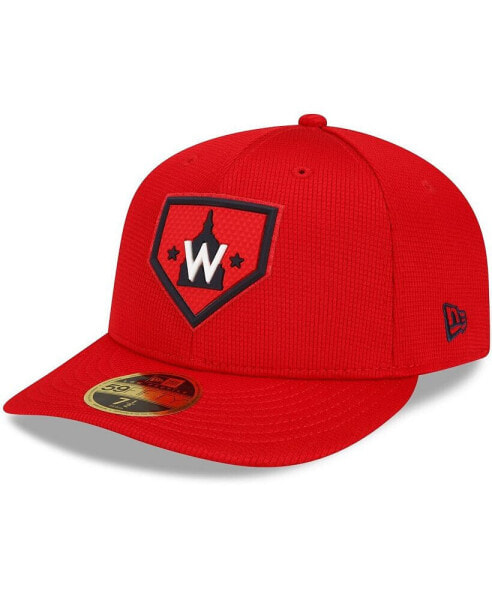 Men's Red Washington Nationals 2022 Clubhouse Alternate Logo Low Profile 59FIFTY Fitted Hat