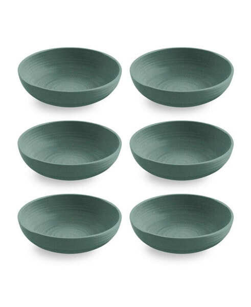 8" Planta Artisan 6-Piece Low Bowl Set, 43.3 oz