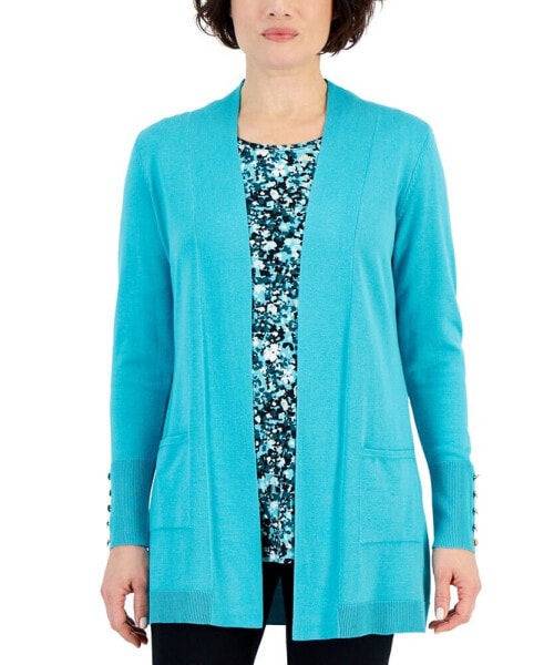 Women's Button-Sleeve Flyaway Cardigan, Created for Macy's