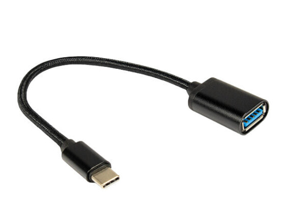 Inter-Tech 88885582 - USB C - USB A - USB 3.2 Gen 1 (3.1 Gen 1) - Black