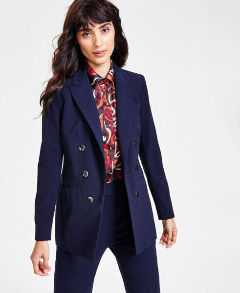 Women's Faux Double-Breasted Boyfriend Jacket, Created for Macy's